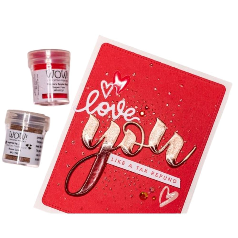 Apple Red Embossing Powder / Polvo de Embossing Manzana Roja Translúcido Polvos de Embossing Wow!