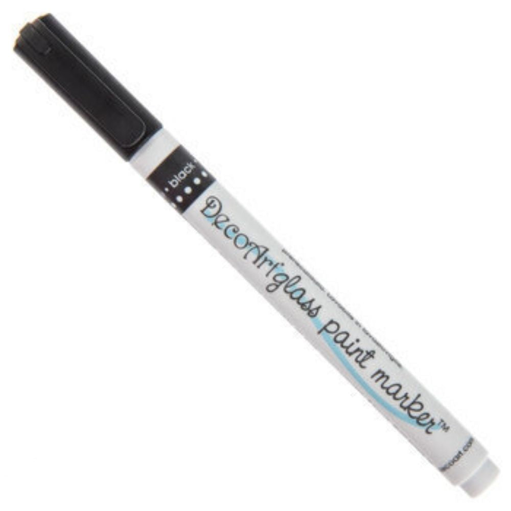 Glossy Glass Paint Marker Black / Rotulador para Vidrio y Cerámica Negro Brillante Marcadores &amp; Plumones DecoArt