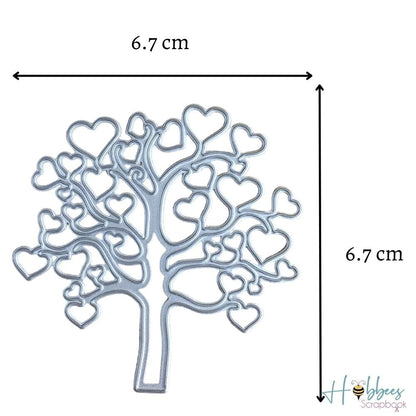 Suaje de Árbol con Corazones Dados de Corte / Suajes / Troqueles Hobbees