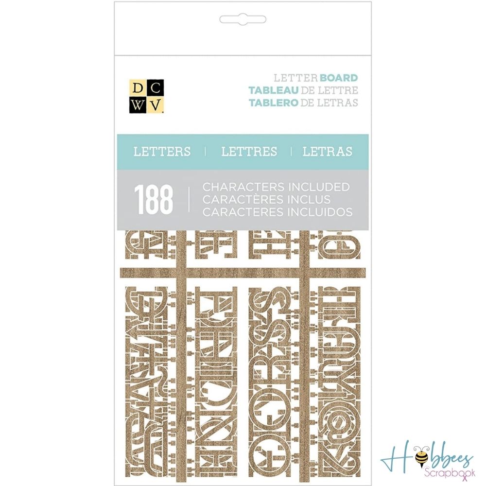 DC Letterboard 1" Letters Wood / Letras Madera Para Tablero Tableros DCWV