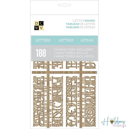 DC Letterboard 1" Letters Wood / Letras Madera Para Tablero Tableros DCWV