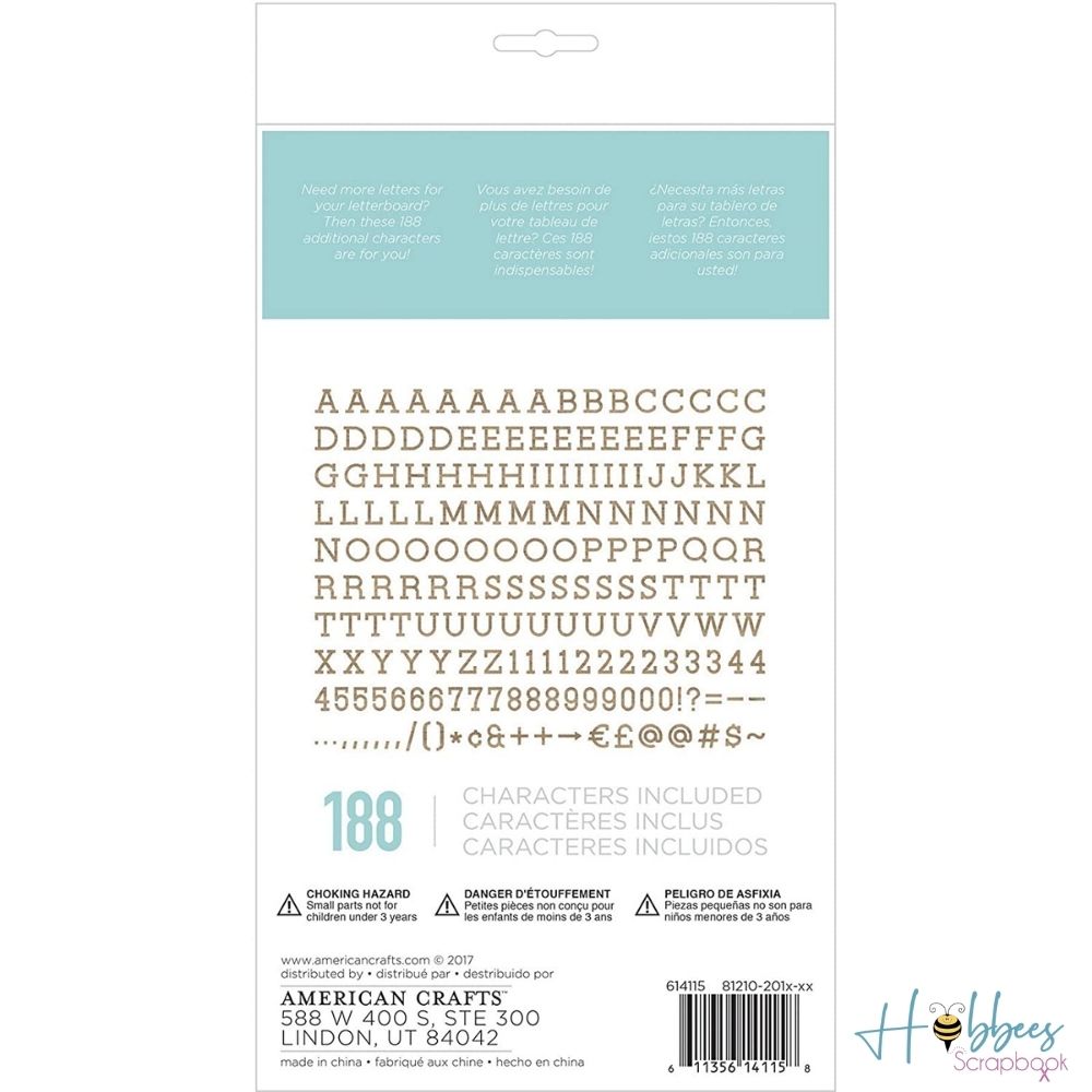 DC Letterboard 1" Letters Wood / Letras Madera Para Tablero Tableros DCWV