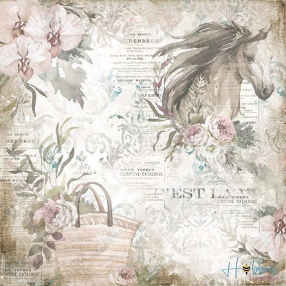 Double-Sided Paper Pad Belle Countryside / Bloc de Papel 12 pulg  Crafter&
