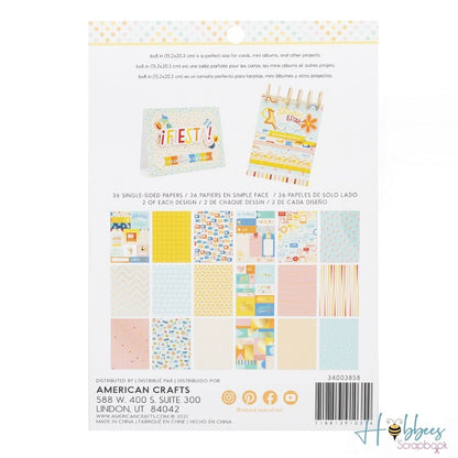 Especial Single-Sided Paper Pad 6 x 8" / Block de Papel Especial Papel American Crafts