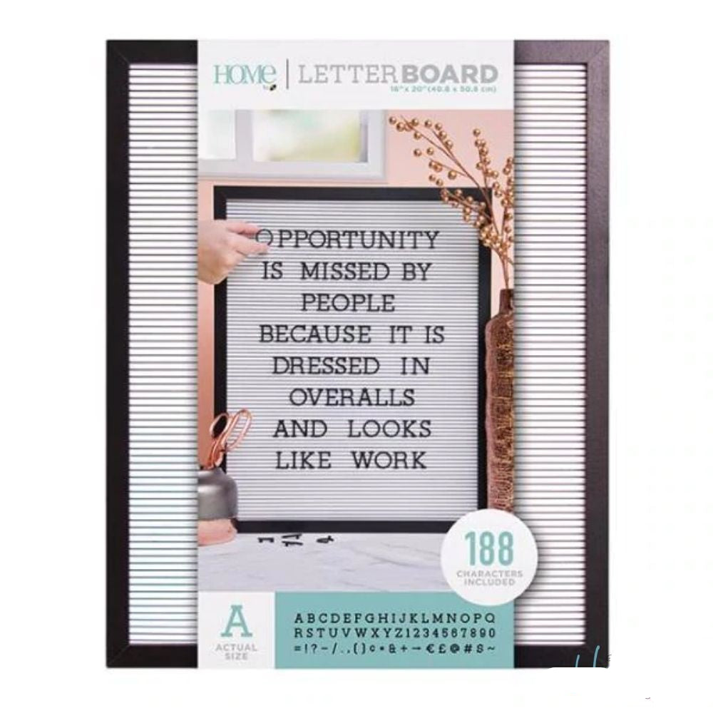 16 x 20 LetterBoard Black And White / Tablero de Mensajes 