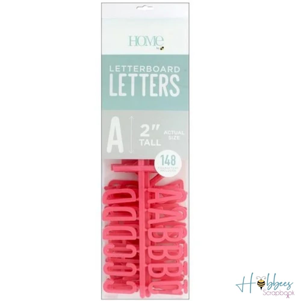 Coral 2" Letters / Letras Color Coral Para Tablero Accesorios DCWV