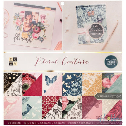 Floral Couture Paper Pad 12" / Block de Papel Floral Papel DCWV