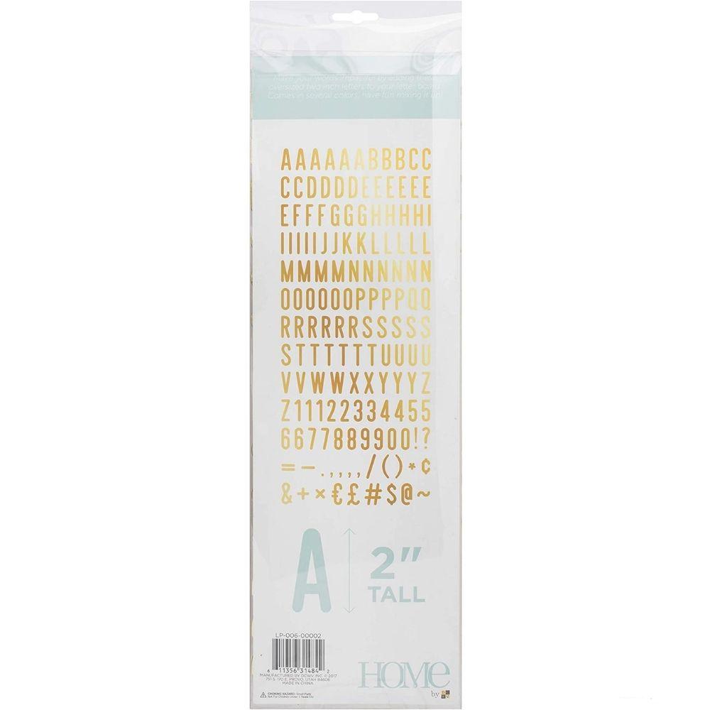 Gold 2" Letters / Letras Color Oro Para Tablero Descontinuado DCWV