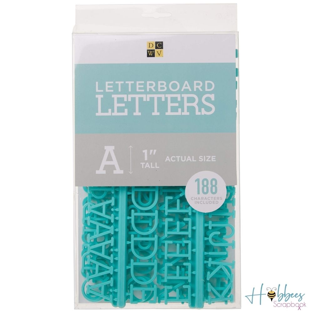 Teal 1" Letters / Letras Turquesa Para Tablero Accesorios DCWV