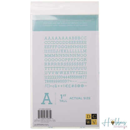 Teal 1" Letters / Letras Turquesa Para Tablero Accesorios DCWV