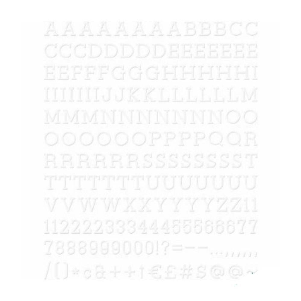 White 1" Letters / Letras Blancas Para Tablero Accesorios DCWV