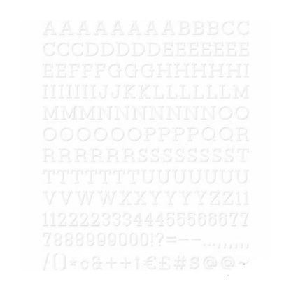 White 1" Letters / Letras Blancas Para Tablero Accesorios DCWV
