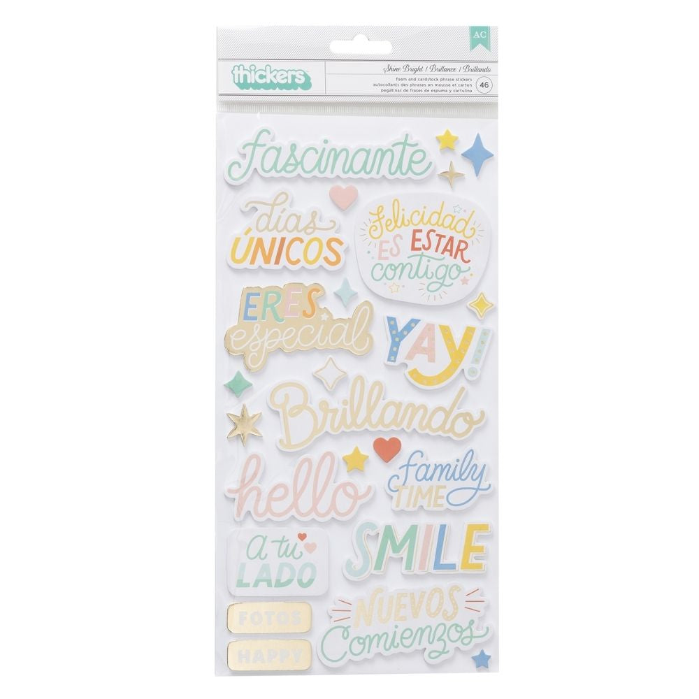 Especial Thickers Stickers / Estampas Gruesas de Frases Especial Stickers American Crafts