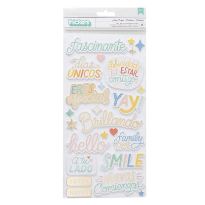 Especial Thickers Stickers / Estampas Gruesas de Frases Especial Stickers American Crafts
