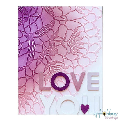 3D Textured Impressions Doily / Folder de Grabado 3D Blonda Descontinuado Sizzix