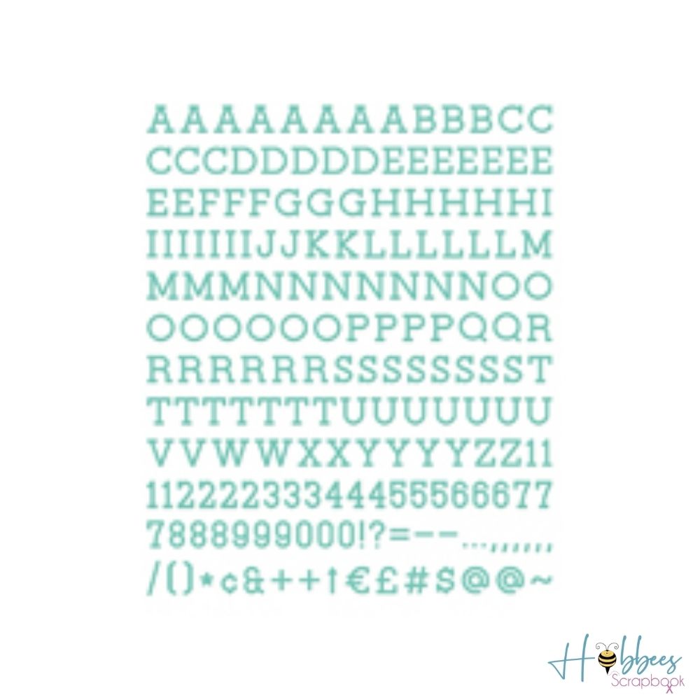 Teal 1" Letters / Letras Turquesa Para Tablero Accesorios DCWV