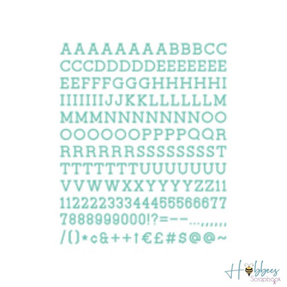 Teal 1" Letters / Letras Turquesa Para Tablero Accesorios DCWV