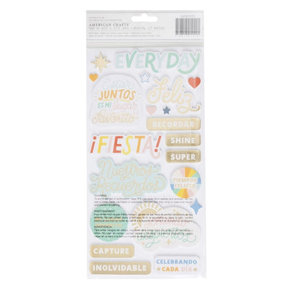 Especial Thickers Stickers / Estampas Gruesas de Frases Especial Stickers American Crafts