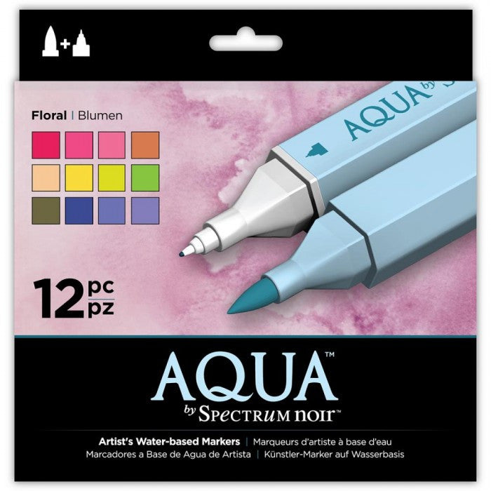 Aqua by Spectrum Noir Floral / Marcadores de Artista Acuarelables Marcadores &amp; Plumones Crafter&