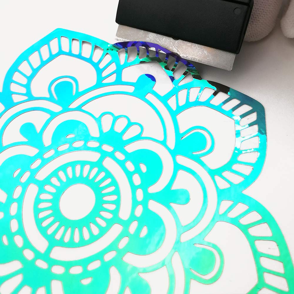 Holographic Adhesive Vinyl Green-Blue / Vinil Adhesivo Holográfico Azul Verde Descontinuado American Crafts
