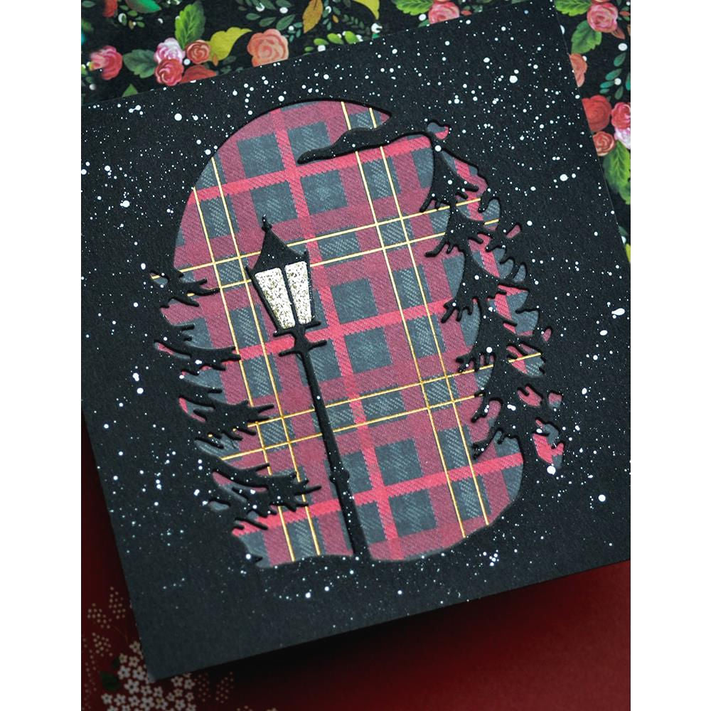 Christmas Plaid w Foil Cardstock / Cartulina Doble Cara Navidad 6x6 Descontinuado Memory Box