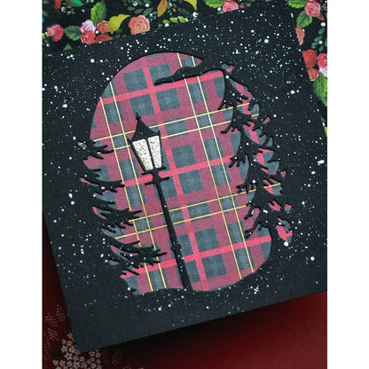 Christmas Plaid w Foil Cardstock / Cartulina Doble Cara Navidad 6x6 Descontinuado Memory Box
