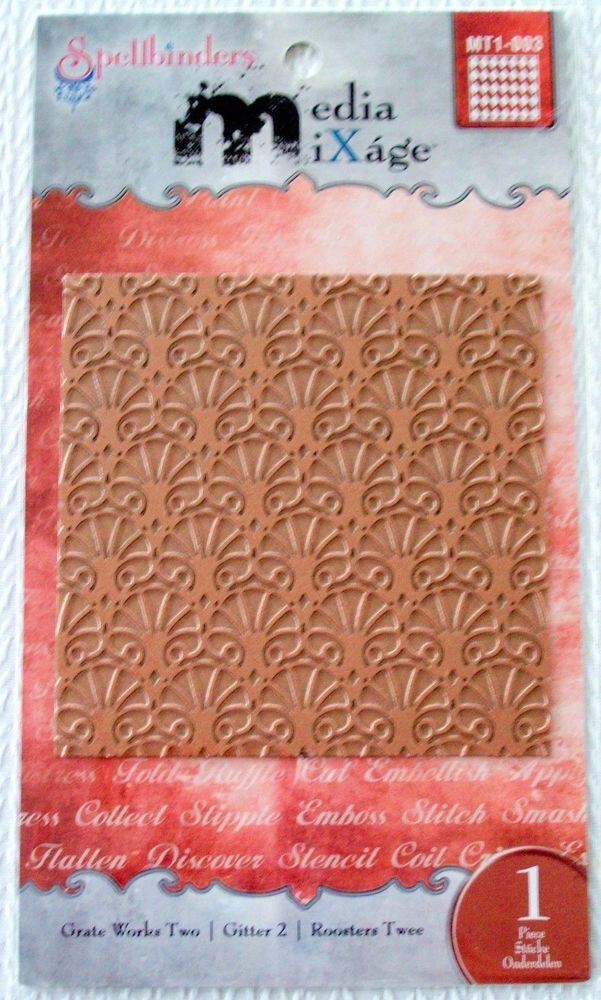 Media Mixage Grate Works Textured Plates  / Placa de Textura 8.5 X 8.5 cm Descontinuado Spellbinders