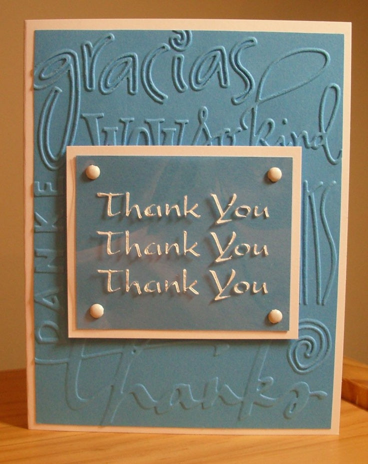Thanks Embossing Folder / Folder de Grabado Gracias Descontinuado Cuttlebug