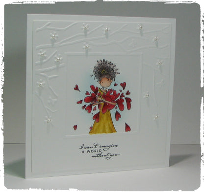 Spring in the air Square Embossing Folder / Folder de Grabado de Marco Cuadrado con Flores Folders de Grabado Nellie Snellen