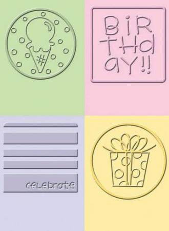 Folder de Grabado / Embossing Folder Birthday Jelly Descontinuado Cuttlebug