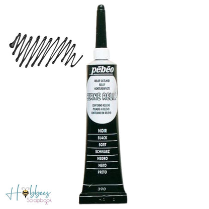 Relief Outliner Black / Contorno a Relieve Negro descontinuado Pebeo