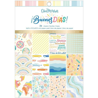 Buenos Dias Single-Sided Paper Pad 6 x 8" / Block de Papel Estampado Papel American Crafts