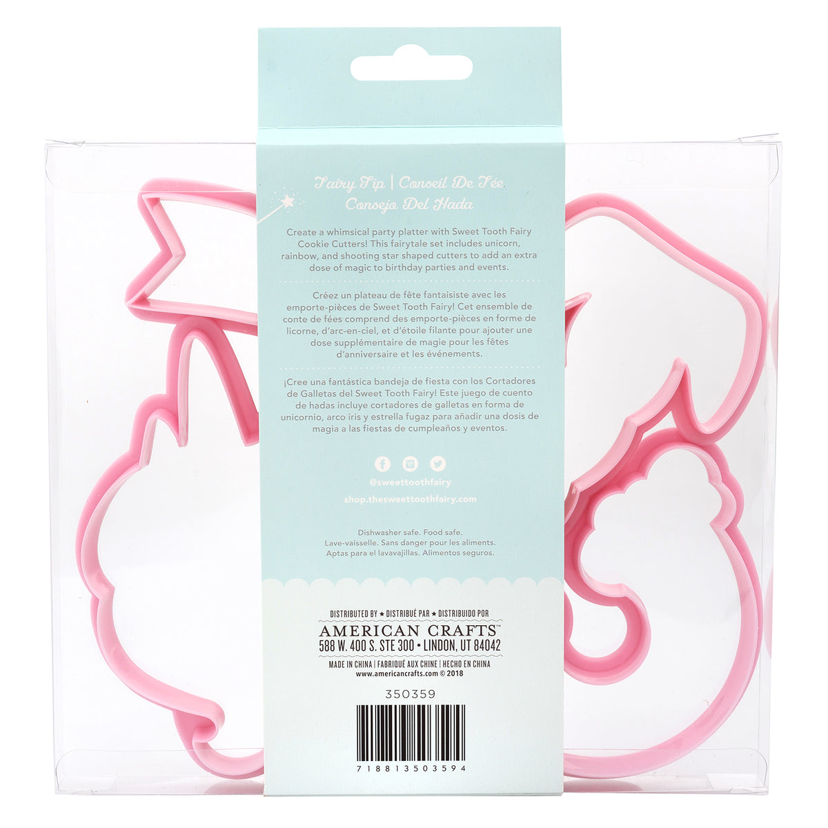 Unicorn Cookie Cutters / Cortadores de Galleta Unicornio Descontinuado Sweet Tooth Fairy