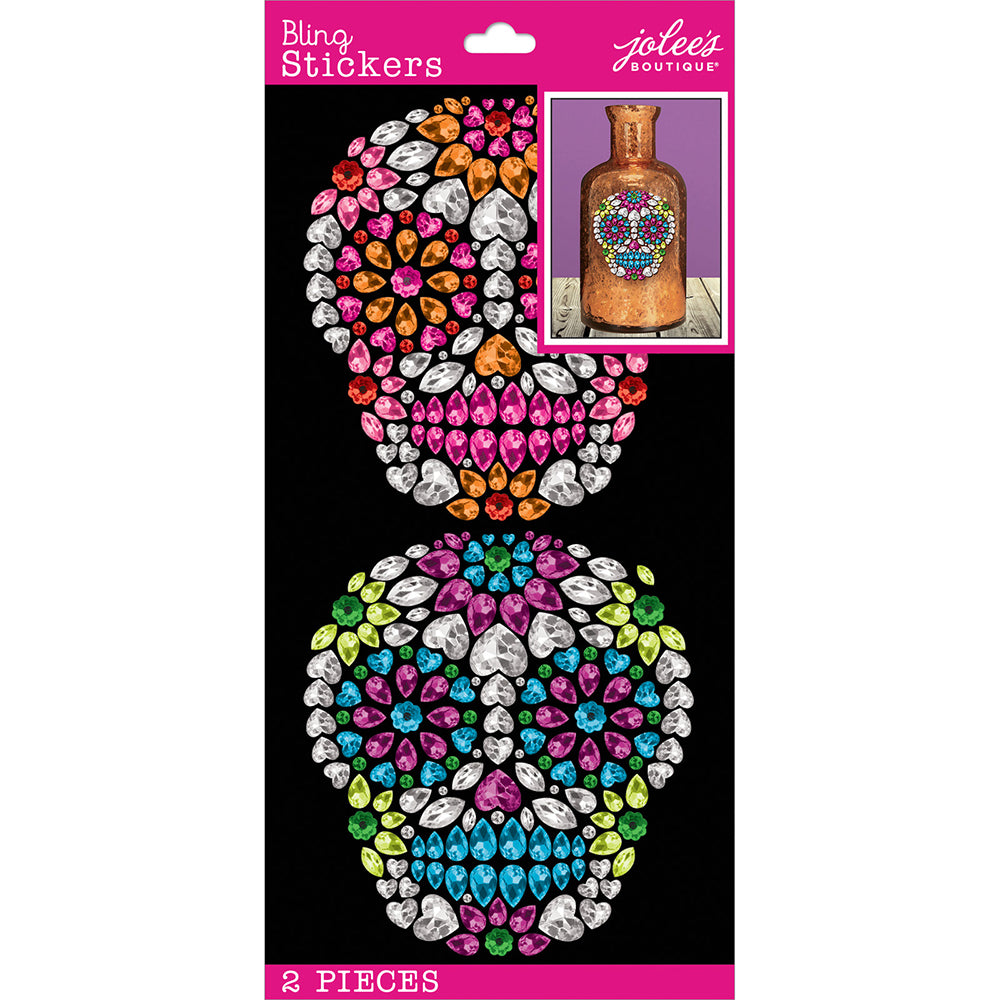 Bling Stickers Sugar Skull / Piedritas Autoadhesivas Calaverita Descontinuado Jolee&