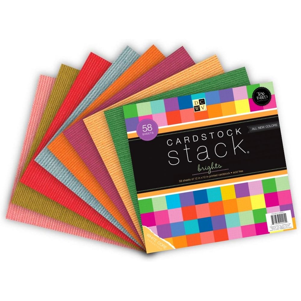 Bright Cardstock Stack 8 x 8  / Block de Cartulina Texturizada Descontinuado DCWV