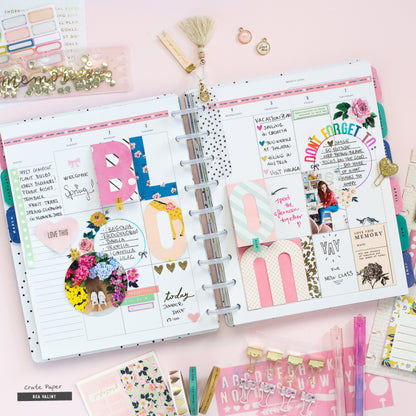 Day-To-Day Planner Paper Clips / Clips de Papel de Corazón con Brillitos Adornos / Embellishments Maggie Holmes