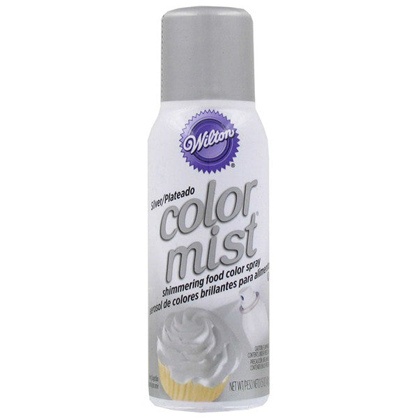 Shimmering Food Color Spray Silver / Aerosol de Colores Brillantes para Alimentos Plateado Descontinuado Wilton