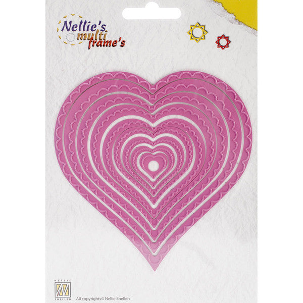 Suaje de Corte de Corazon Escalopado / Wavy Heart Descontinuado Nellie&