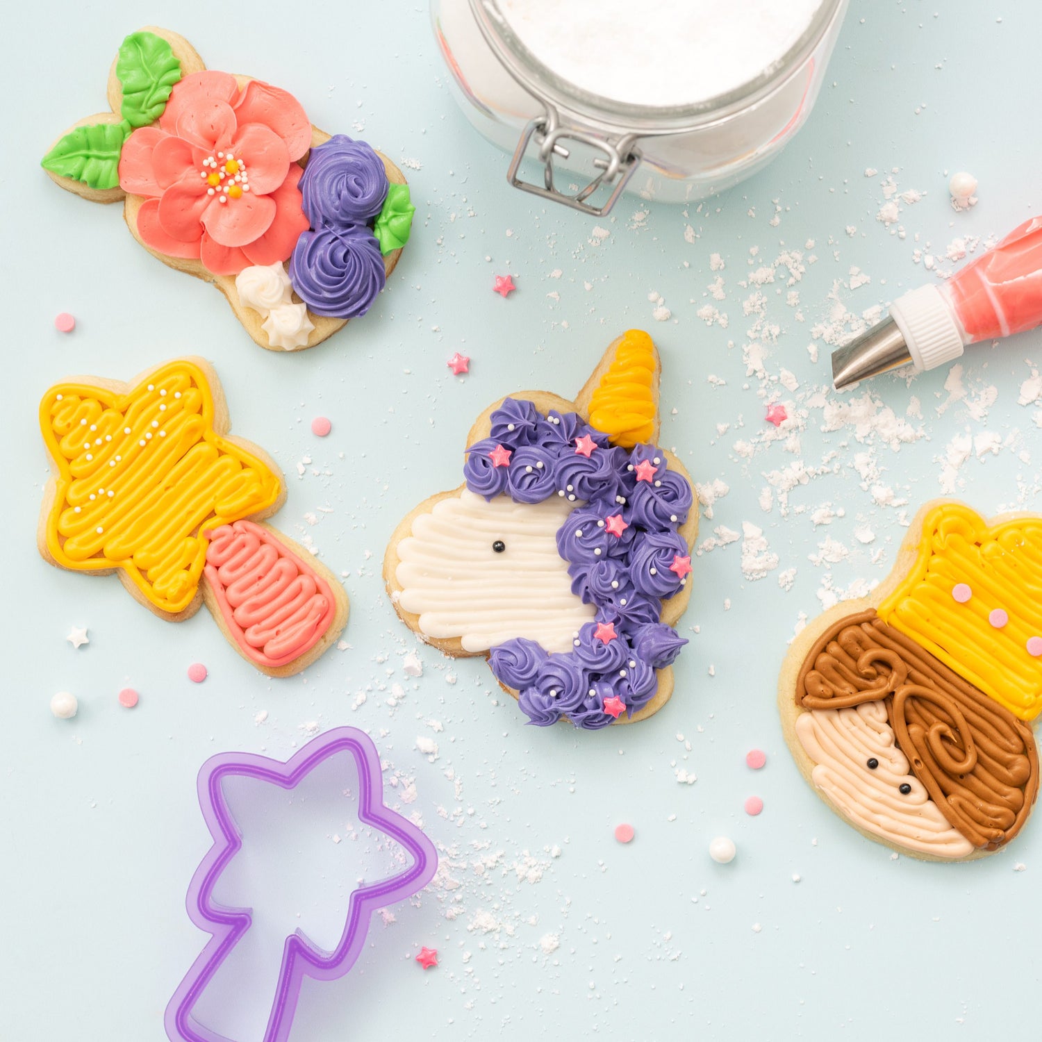 Buttercream Cookie Decorating Kit / Set Cortadores y Decoración de Galletas Cuentos de Hadas Repostería Sugarbelle