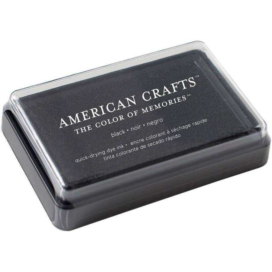 Black Quick Drying Pigment Ink / Tinta para Sellos de Secado Rápido Negro Descontinuado American Crafts