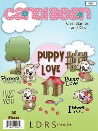 Stamps and Dies Kit Puppy Love / Kit de Suajes y Sellos de Perritos Descontinuado LDRS Creative