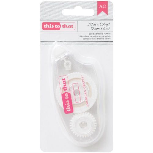 This To That Adhesive Dot Runner / Cinta Adhesiva con Aplicador Descontinuado American Crafts