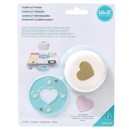 Clear Cut Punch Heart 1" / Perforadora de Corazón de 2.54 cm Perforadoras We R Memory Keepers