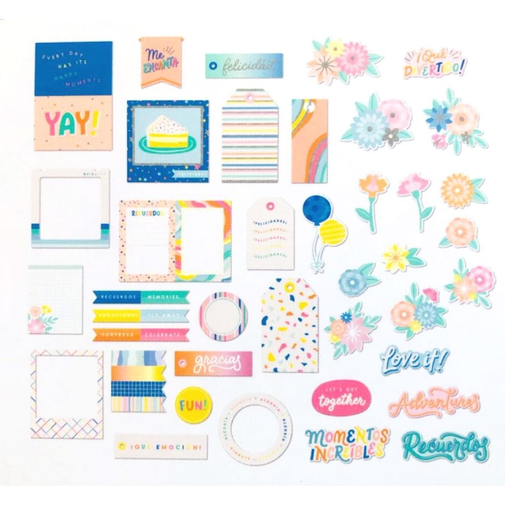 Buenos Dias Ephemera Cardstock Die-Cuts / Recortes Efímeros Descontinuado American Crafts