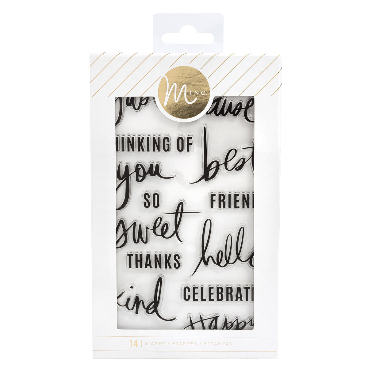 Minc Sentiment Stamps / Sellos de Polímero Frases Descontinuado Heidi Swapp