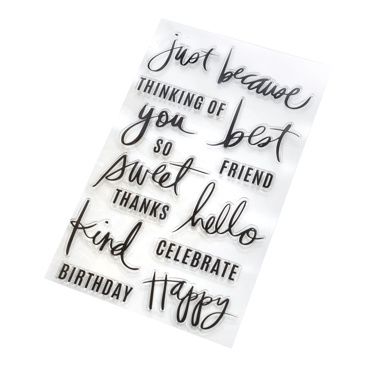Minc Sentiment Stamps / Sellos de Polímero Frases Descontinuado Heidi Swapp