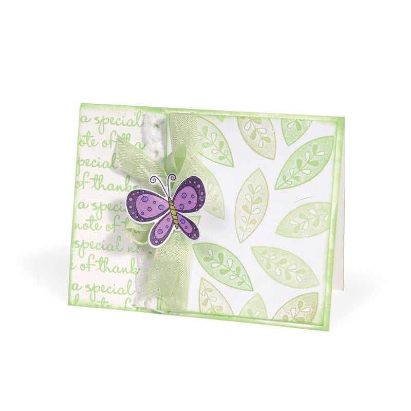 Flower Butterflies Dies &amp; Stamp / Set de Suajes y Sellos Flores y Mariposas Descontinuado Sizzix