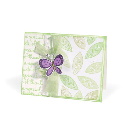 Flower Butterflies Dies &amp; Stamp / Set de Suajes y Sellos Flores y Mariposas Descontinuado Sizzix