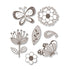 Flower Butterflies Dies & Stamp / Set de Suajes y Sellos Flores y Mariposas Descontinuado Sizzix