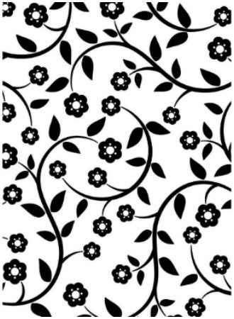Embossing Flower and Vines Pattern  / Folder de Grabado Flores y Hojas Descontinuado Darice